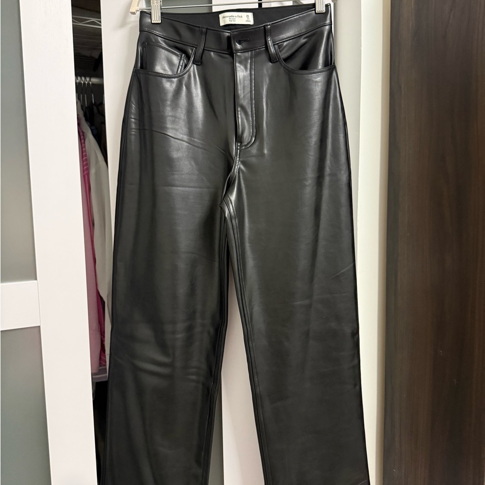 Curve Love High Rise Relaxed Leather Pant